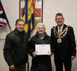Bodmin Shipmates Mike And Isobel Frost Receive A Certificate Of Appreciation From The Rbl