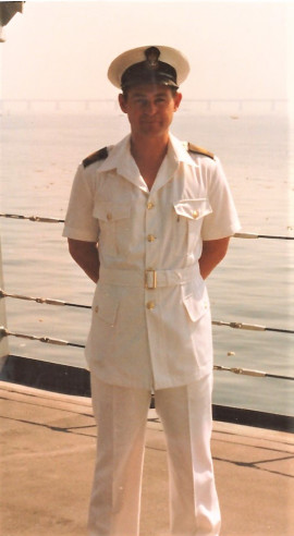 Photo 7 Stuart Ramsden In Tropical Uniform As Officer Of The Day Probably Around 1994 On Hms Westminster