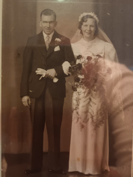 George With Late Wife Silvia On Their Wedding Date In 1940