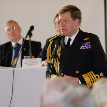 First Sea Lord Admiral Sir Ben Key Kcb Cbe Giving His Take On The Royal Navy Looking Forward