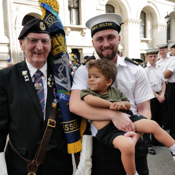 Royal Naval Association Biennial Parade Across The Generations Grandfather Grandson And Great Grandson